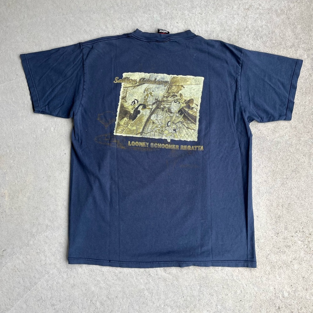 Vintage 90s Tultex Navy Blue Looney Tunes Tee